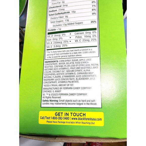 Black Forest Juicy Burst Fruit Flavored Berry Medley 40 Pouch 0.8 oz 22g Pouches - Picture 5 of 15